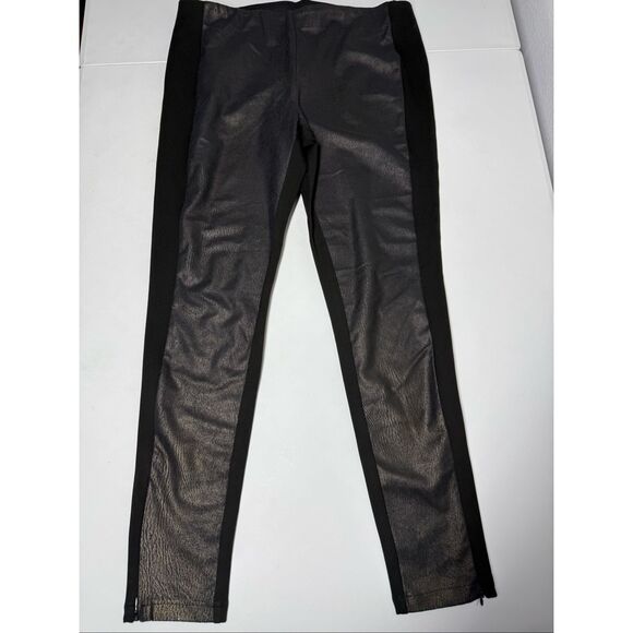 Esprit Women’s Pants Faux Leather Trim Size XL Black - Picture 1 of 15